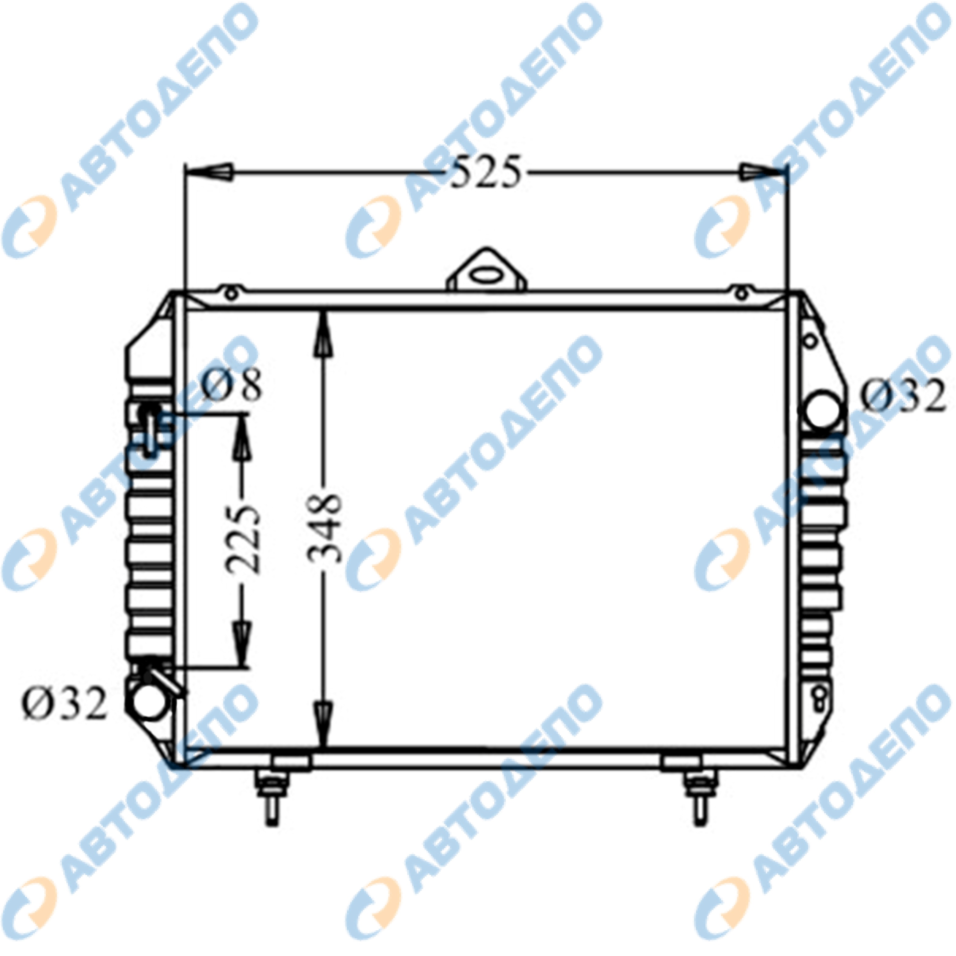 TOYOTA LITE ACE, TOWN ACE Радиатор охлаждения двигателя TO-0463-32,  16400-73150, / Автодепо